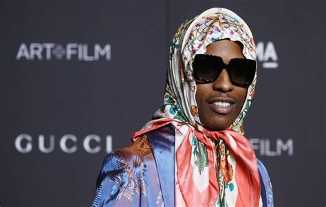 asap rocky gucci head scarf